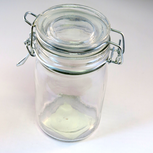 Vorratsbehälter aus Glas - mit Schnappverschluß - Gewürzglas