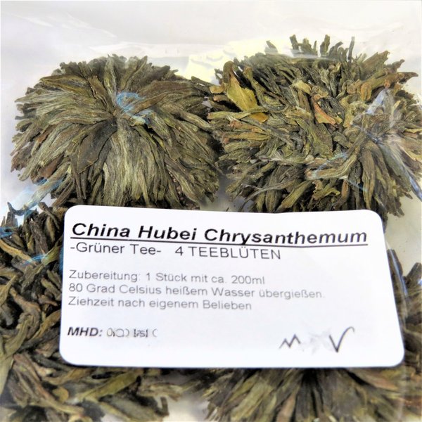China Hubei Chrysanthemum Tee - 4 Stück - Rarität - Blütentee