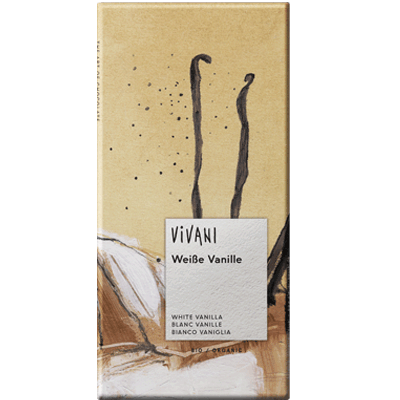 80g Vivani Weiße Schokolade mit Bourbon Vanille