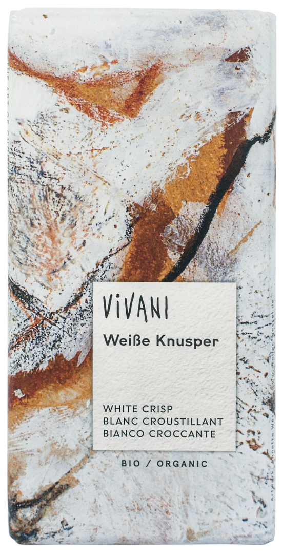 100g Vivani Weiße Knusper Schokolade