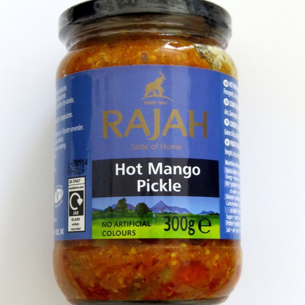Eingelegte Mango "Hot Mango Pickle", SCHARF - Rajah 300g