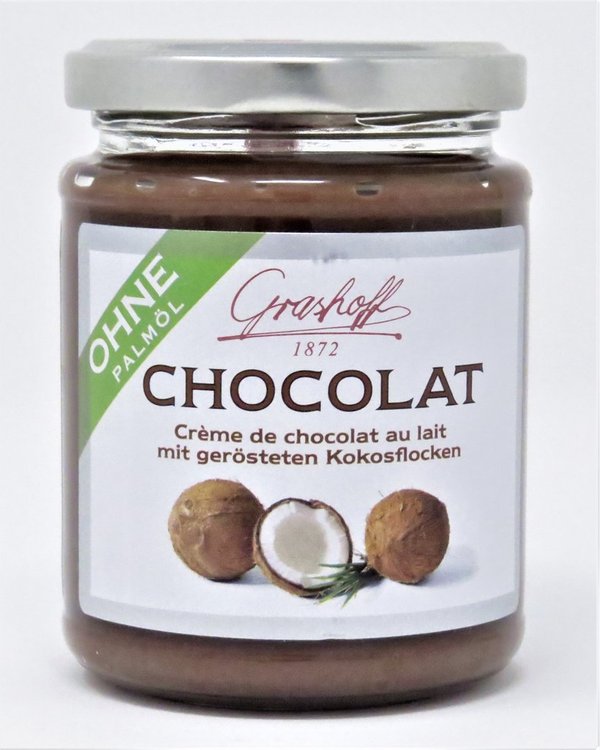 235g Grashoff Schokoladenmilchcreme mit Kokosnussflocken - Kokos