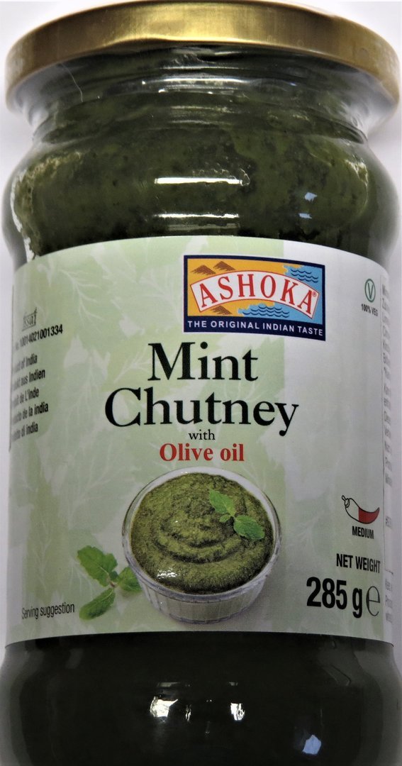 Minz Chutney mit Olivenöl 285g, Ashoka