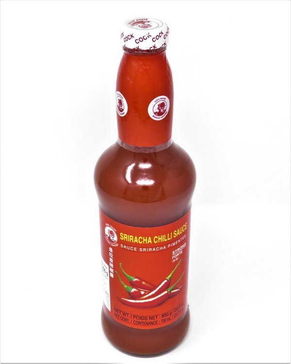 COCK Sriracha Chilisauce STRONG Chili Sauce SCHARF - Glasflasche 800g