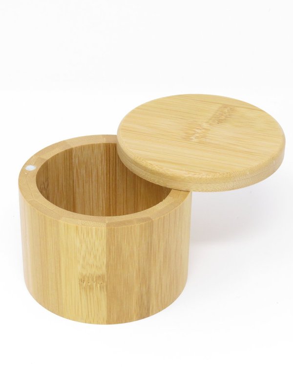 Holz Box mit Deckel - für Salz, Gewürze, Pfeffer aus Bambus