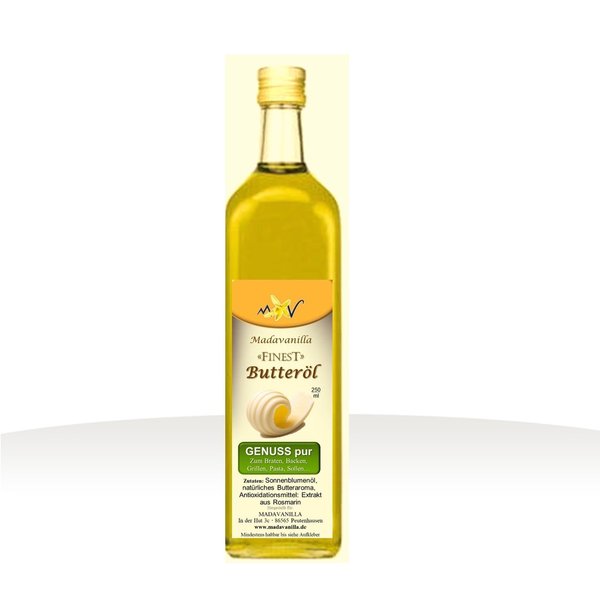 Madavanilla Butteröl - Butter Öl 250ml