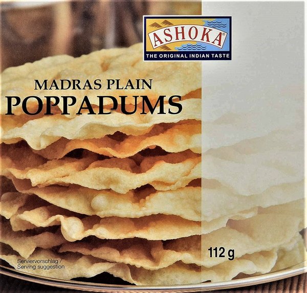 Poppadums - Madras Plain - indische Spezialität