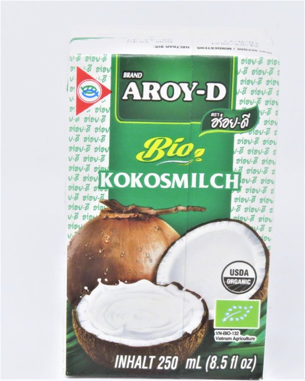 Bio Kokosmilch im Getränkekarton 0,25 Liter VON AROY-D