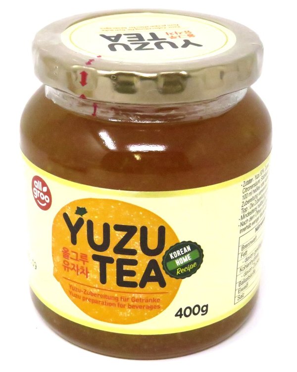 Allgroo Yuzu Tee — Yuzu Zubereitung für Tee oder als Brotaufstrich, vegan und glutenfrei (1 x 400 g)